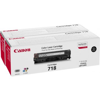 Canon 718 black dualpack 2662B005 - originální