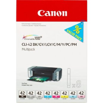 Canon CLI-42 BK/GY/LGY/C/M/Y/PC/PM multipack 6384B010 - originální