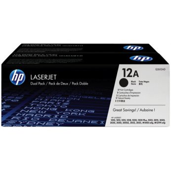 HP 12A black dual pack Q2612AD - originální