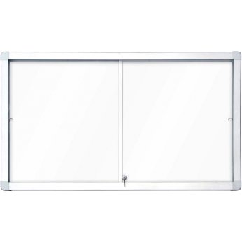 Horizontální magnetická vitrína s posuvnými dveřmi 141x 101 mm (18xA4)