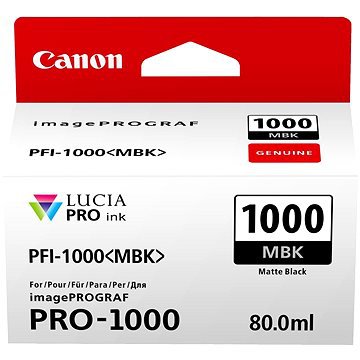 Canon PFI-1000MBK Matt Black 0545C001 - originální