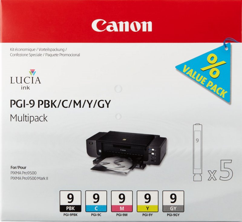 Canon PGI-9 PBK/C/M/Y/GY multipack 1034B013 - originální