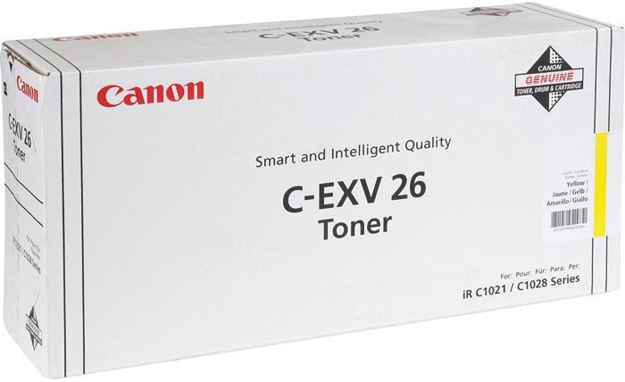 Žlutý toner Canon  C-EXV26 (1657B006) pro iR C1021i, iR C 1028i C-EXV 26