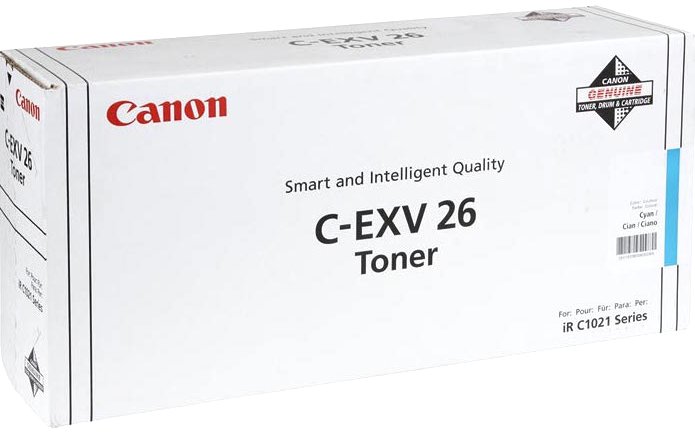 Azurový toner CANON C-EXV26 (1659B006) modrý pro iR C1021i, iR C 1028i C-EXV 26