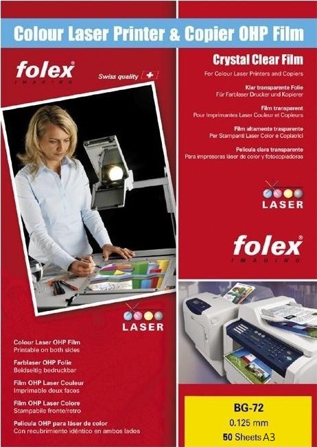 Fólie Folex BG-72 čirá do barevných laserových tiskáren - A3 50 listů