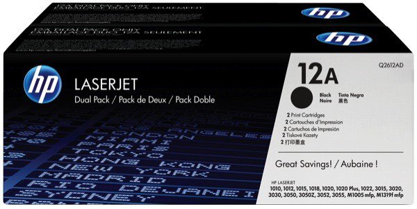 HP 12A black dual pack Q2612AD - originální