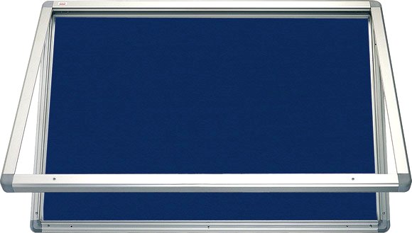 Horizontální vitrina 150x100cm, zámek,filcový vnitřek - modrý